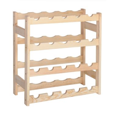 Cantinetta / scaffale per vino SIMPLEX modello 4, per 77 bottiglie, legno  naturale - A 166 x L 72 x P 25 cm : : Casa e cucina