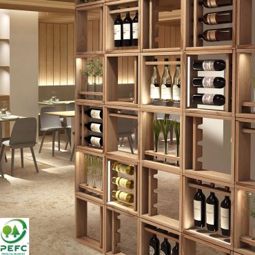 Newaner portabottiglie vino pieghevole contenere 10 bottiglie 45X12.5X31CM,  cantinetta vino legno,porta bottiglie acqua artigianale a 3 livelli