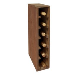 Portabottiglie 60 cm, modulo stretto per 6 bottiglie, tinto marrone